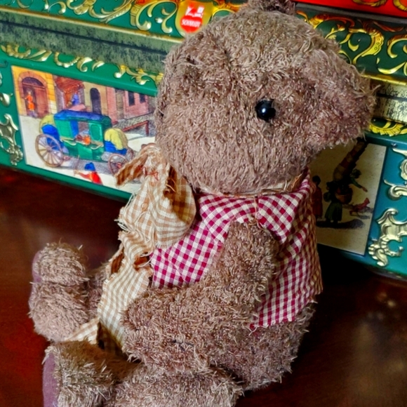 Country Primitive plush Teddybear shelf sitter - Picture 4 of 4